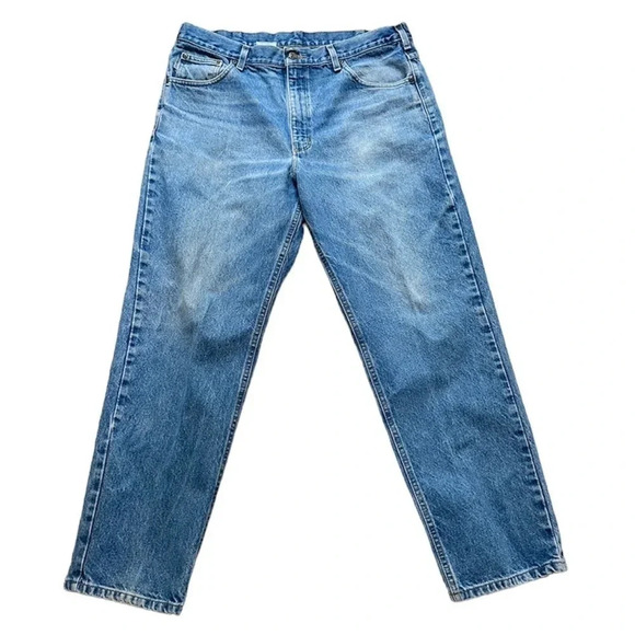 Carhartt Relaxed Fit 100% Cotton Light Wash Men's Jeans Size 38x30 GUC - Picture 1 of 8